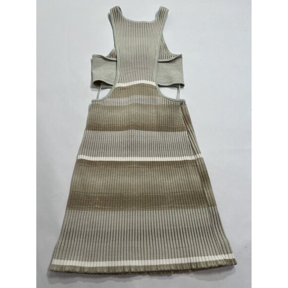 Jonathan Simkhai Colleen Cutout Space-Dyed Ribbed-Knit Midi Dress in Tan - Picture 4 of 4